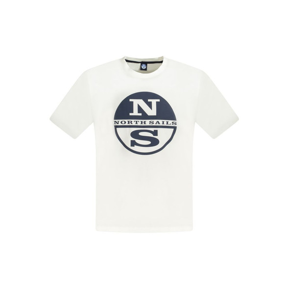 North Sails White Cotton Mens TShirt North Sails White Cotton Mens TShirt