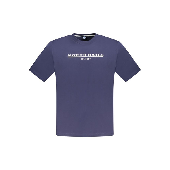 North Sails Blue Cotton Men T-Shirt NO-33755 North Sails Blue Cotton Men T-Shirt NO-33755