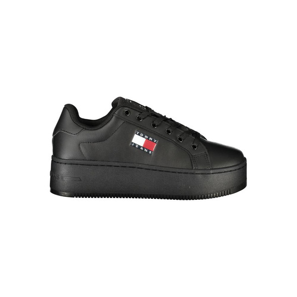 Black Polyethylene Women Sneaker TO-34814 Black Polyethylene Women Sneaker TO-34814