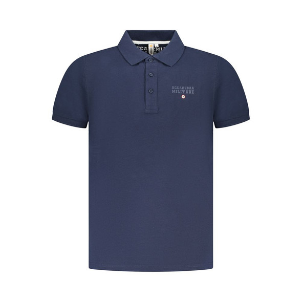 Accademia Militare Blue Cotton Polo Shirt AC-36549 Accademia Militare Blue Cotton Polo Shirt AC-36549