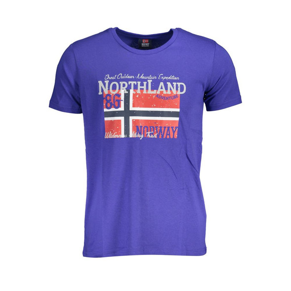 Norway 1963 Blue Cotton Men T-Shirt NO-37418 Norway 1963 Blue Cotton Men T-Shirt NO-37418