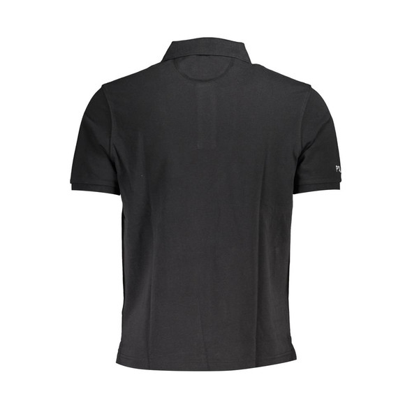 La Martina Black Cotton Men Polo Shirt LA-37506 La Martina Black Cotton Men Polo Shirt LA-37506