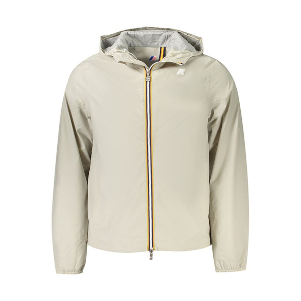 Beige Nylon Men Jacket KW-38795 Beige Nylon Men Jacket KW-38795