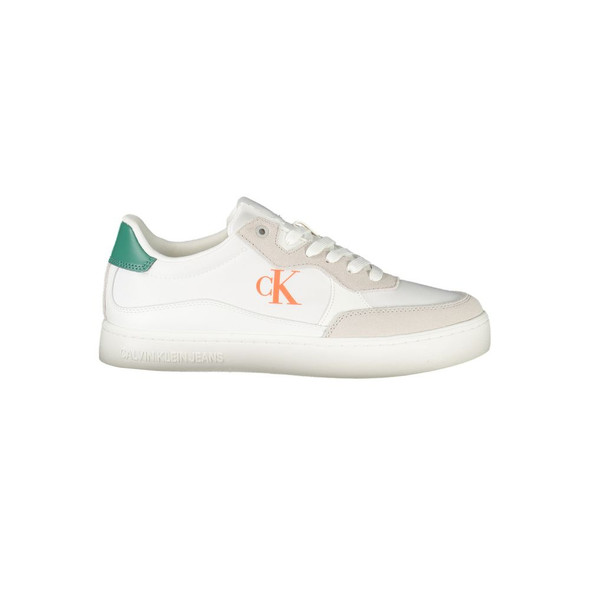 Calvin Klein White Leather Men Sneaker CA-39385 Calvin Klein White Leather Men Sneaker CA-39385