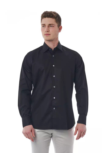 Black Cotton Men Shirt BA-21003 Black Cotton Men Shirt BA-21003
