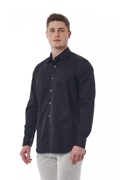 Black Cotton Men Shirt BA-21003 Black Cotton Men Shirt BA-21003