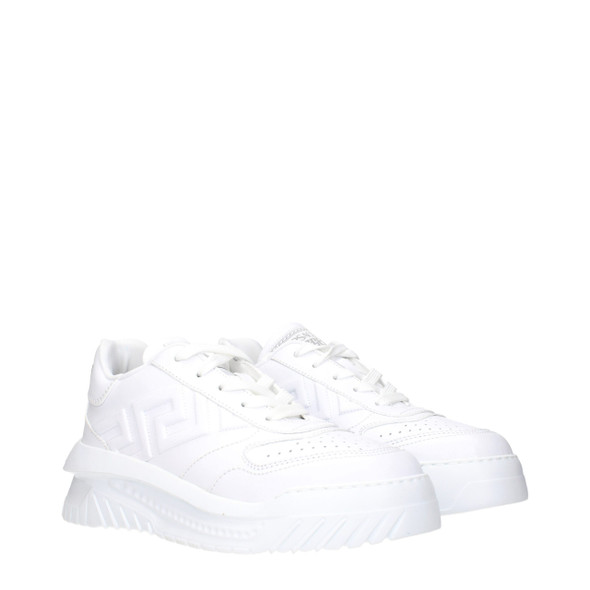 Versace White Leather Sneakers VE15248494166281BT Versace White Leather Sneakers VE15248494166281BT