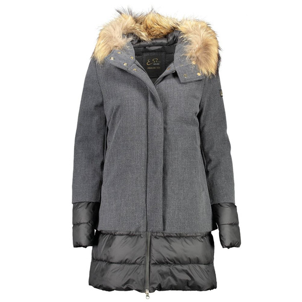 Yes Zee Gray Polyester Jackets & Coat Yes Zee Gray Polyester Jackets & Coat