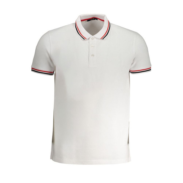 Cavalli Class White Cotton Polo Shirt CA-30282 Cavalli Class White Cotton Polo Shirt CA-30282