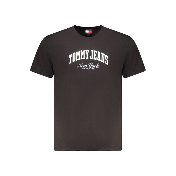 Tommy Hilfiger Black Cotton Men T-Shirt TO-35381 Tommy Hilfiger Black Cotton Men T-Shirt TO-35381