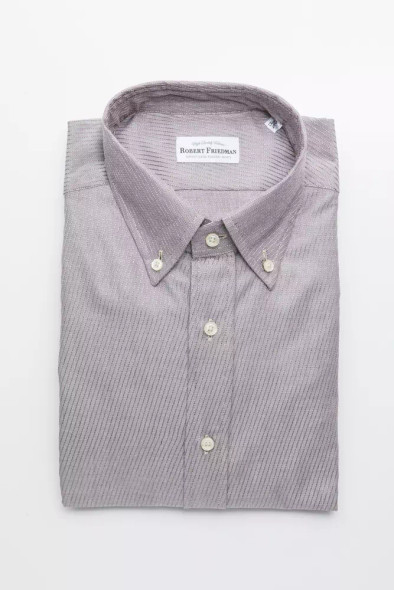 Robert Friedman Beige Cotton Men's Shirt RO-20453 Robert Friedman Beige Cotton Men's Shirt RO-20453