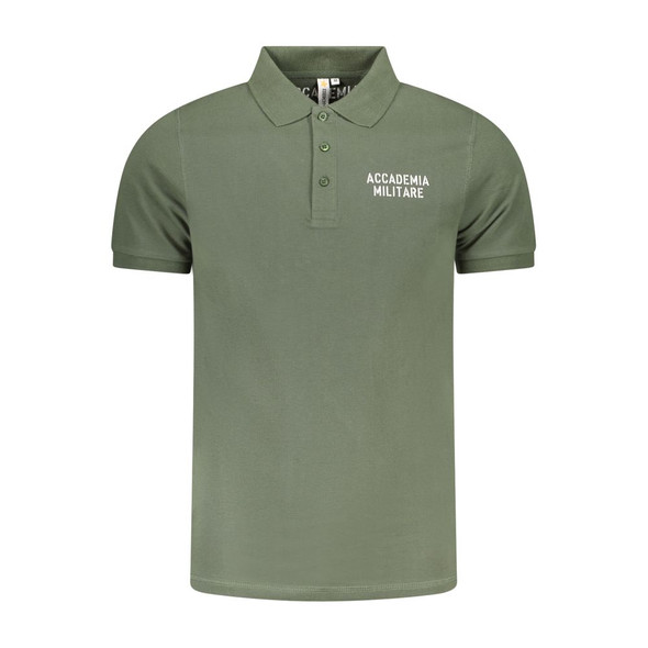 Accademia Militare Green Cotton Polo Shirt AC-36545 Accademia Militare Green Cotton Polo Shirt AC-36545