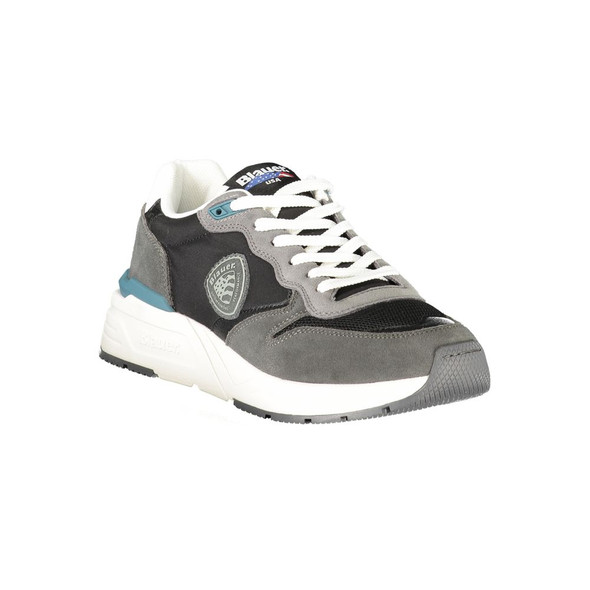 Blauer Black Leather Men Sneaker BL-39248 Blauer Black Leather Men Sneaker BL-39248