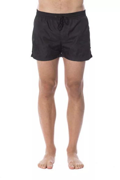 Roberto Cavalli Sport Black Polyester Men's Swim Trunk Roberto Cavalli Sport Black Polyester Men's Swim Trunk