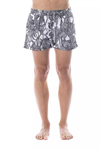 Roberto Cavalli Sport Black Polyester Men's Swim Trunk RO-13750 Roberto Cavalli Sport Black Polyester Men's Swim Trunk RO-13750