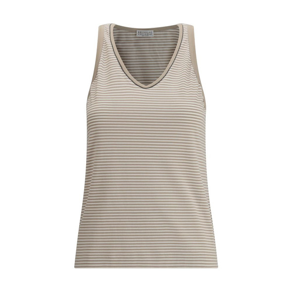 Brunello Cucinelli Striped Tank Top Brunello Cucinelli Striped Tank Top