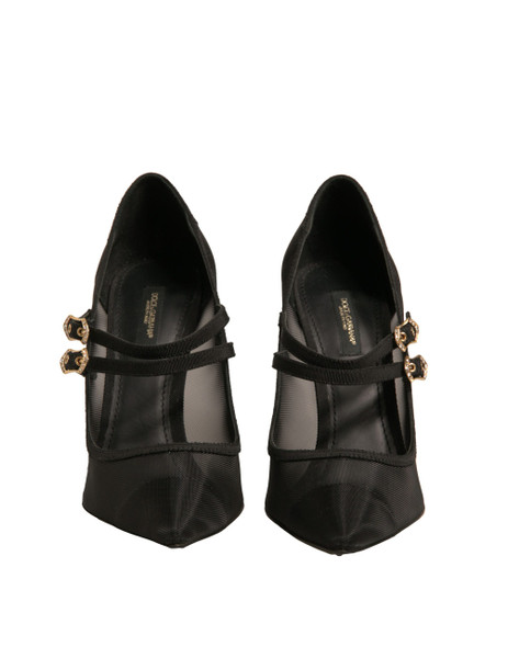 Black Mesh Mary Jane High Heels Pumps Shoes Black Mesh Mary Jane High Heels Pumps Shoes