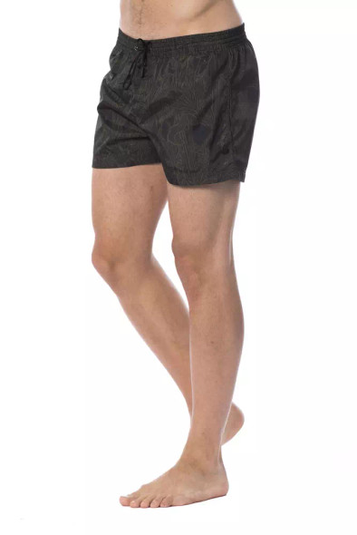 Roberto Cavalli Sport Army Polyester Men Swimwear RO-13749 Roberto Cavalli Sport Army Polyester Men Swimwear RO-13749
