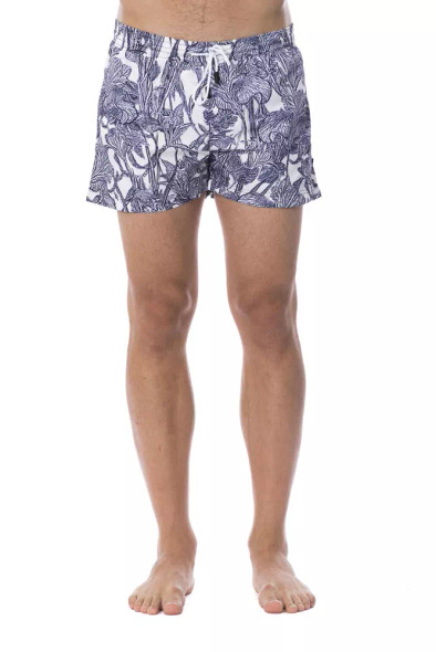 Roberto Cavalli Sport Light Blue Polyester Men's Swim Trunk Roberto Cavalli Sport Light Blue Polyester Men's Swim Trunk