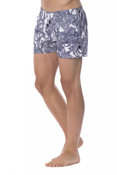 Roberto Cavalli Sport Light Blue Polyester Men's Swim Trunk Roberto Cavalli Sport Light Blue Polyester Men's Swim Trunk