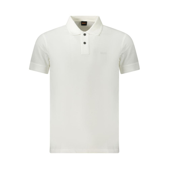 Hugo Boss White Cotton Polo Shirt BO-39009 Hugo Boss White Cotton Polo Shirt BO-39009