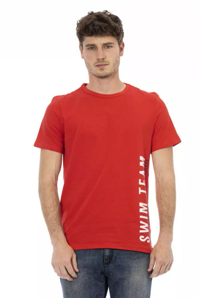 Bikkembergs Red Cotton Men T-Shirt BI-22061 Bikkembergs Red Cotton Men T-Shirt BI-22061