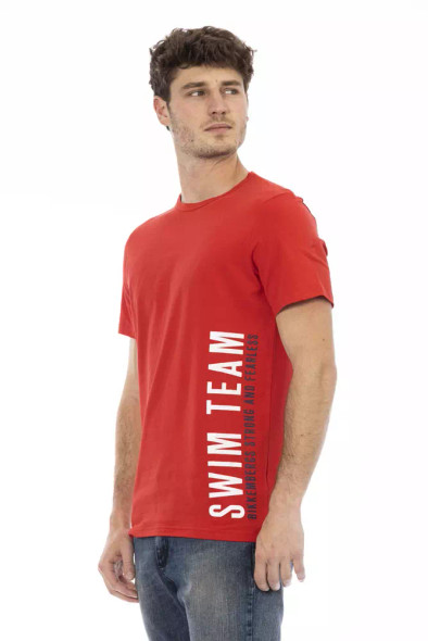 Bikkembergs Red Cotton Men T-Shirt BI-22061 Bikkembergs Red Cotton Men T-Shirt BI-22061