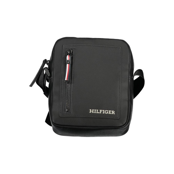Tommy Hilfiger Black Polyethylene Shoulder Bag TO-30716 Tommy Hilfiger Black Polyethylene Shoulder Bag TO-30716