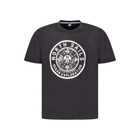 North Sails Black Cotton Men T-Shirt NO-34382 North Sails Black Cotton Men T-Shirt NO-34382