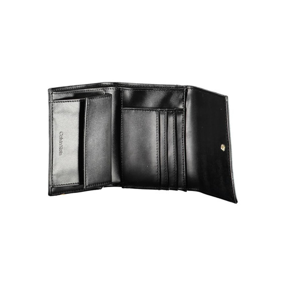 Black Polyester Women Wallet CA-37971 Black Polyester Women Wallet CA-37971