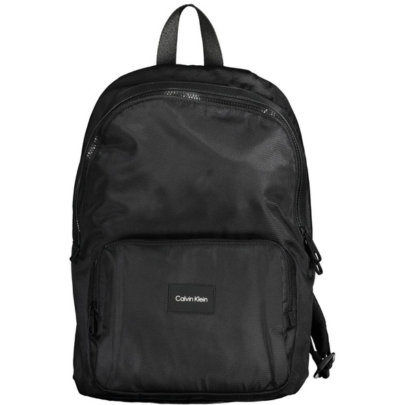 Black Polyester Men Backpack CA-38177 Black Polyester Men Backpack CA-38177