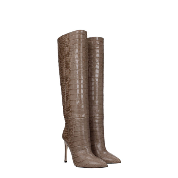 Paris Texas Beige Leather High Heel Boots Paris Texas Beige Leather High Heel Boots