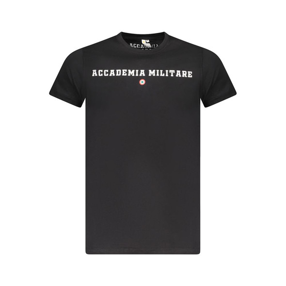 Accademia Militare Black Cotton T-Shirt AC-36547 Accademia Militare Black Cotton T-Shirt AC-36547