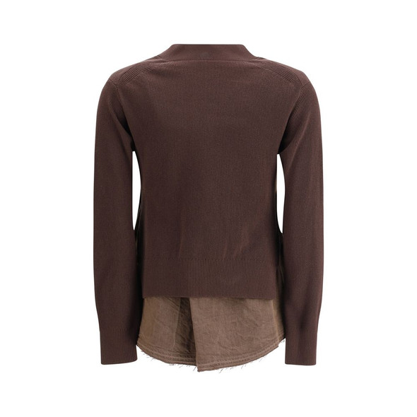 Sacai Cardigan with denim panel SA2507968601BB Sacai Cardigan with denim panel SA2507968601BB