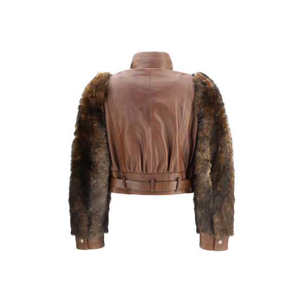 Leather and fur short Jacket Leather and fur short Jacket