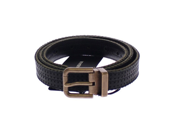 Blue Leather Logo Belt Blue Leather Logo Belt