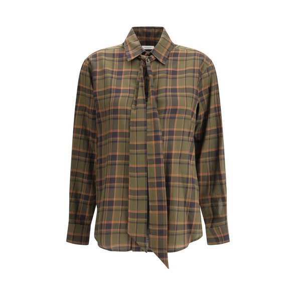 Saint Laurent Cassandre check lavallière Shirt Saint Laurent Cassandre check lavallière Shirt