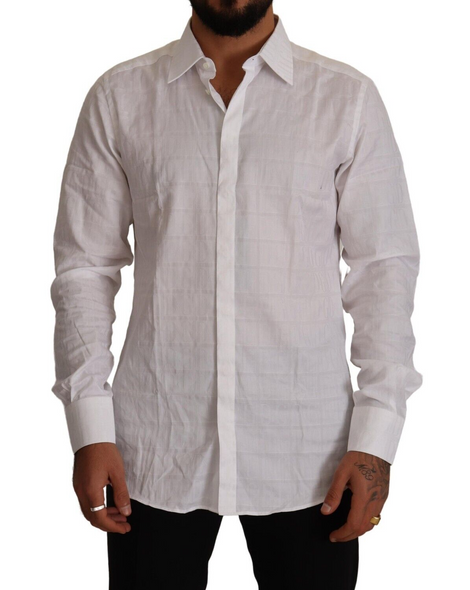White GOLD Cotton Slim Fit Dress Formal Shirt White GOLD Cotton Slim Fit Dress Formal Shirt