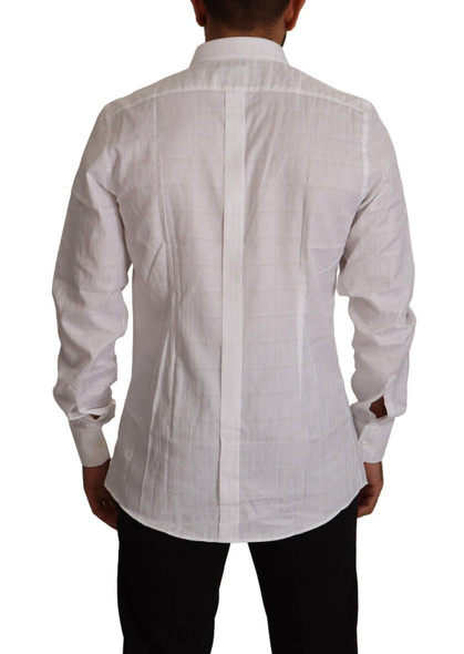 Dolce & Gabbana White GOLD Cotton Slim Fit Dress Formal Shirt Dolce & Gabbana White GOLD Cotton Slim Fit Dress Formal Shirt