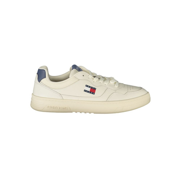 Tommy Hilfiger White Leather Men Sneaker TO-39396 Tommy Hilfiger White Leather Men Sneaker TO-39396