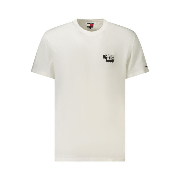 Tommy Hilfiger White Cotton Men T-Shirt TO-39313 Tommy Hilfiger White Cotton Men T-Shirt TO-39313