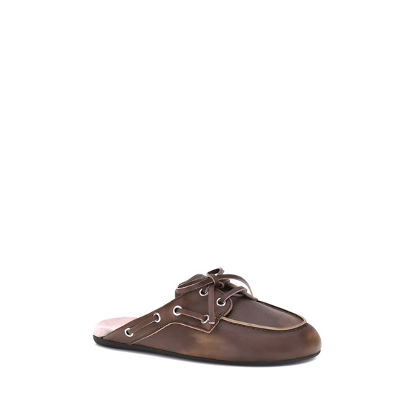 Miu Miu Leather Sabot Loafers Miu Miu Leather Sabot Loafers