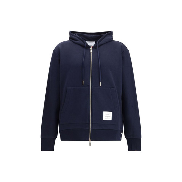 Thom Browne HOODIE ZIP-UP PULLOVER IN CLASSIC LOOPBA Thom Browne HOODIE ZIP-UP PULLOVER IN CLASSIC LOOPBA