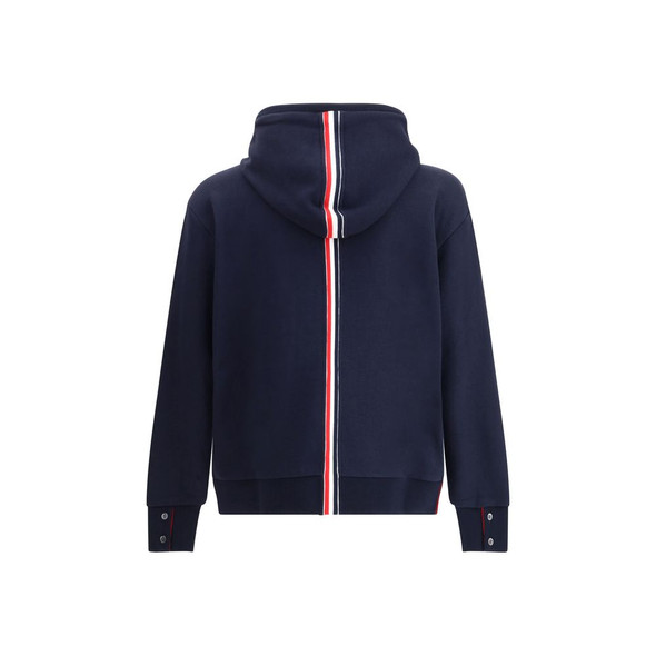 Thom Browne HOODIE ZIP-UP PULLOVER IN CLASSIC LOOPBA Thom Browne HOODIE ZIP-UP PULLOVER IN CLASSIC LOOPBA