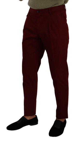 Dark Red Cotton Mens Chinos Trouser Dress Pants Dark Red Cotton Mens Chinos Trouser Dress Pants