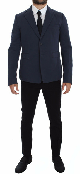 Blue Cotton Stretch Casual Blazer Blue Cotton Stretch Casual Blazer