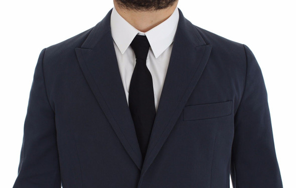 Blue Cotton Stretch Casual Blazer Blue Cotton Stretch Casual Blazer