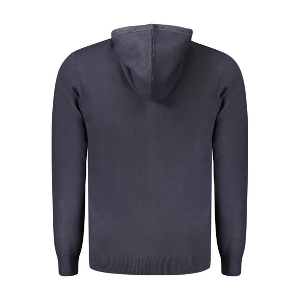 Blue Polyamide Men Cardigan Blue Polyamide Men Cardigan
