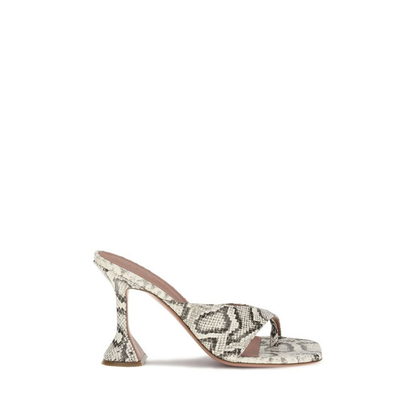 Amina Muaddi Python-patterned Shiona Sandals Amina Muaddi Python-patterned Shiona Sandals