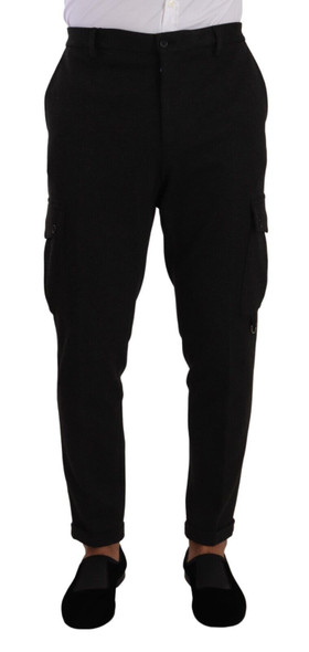 Dolce & Gabbana Black Viscose Cargo Skinny Men Trouser Pants Dolce & Gabbana Black Viscose Cargo Skinny Men Trouser Pants